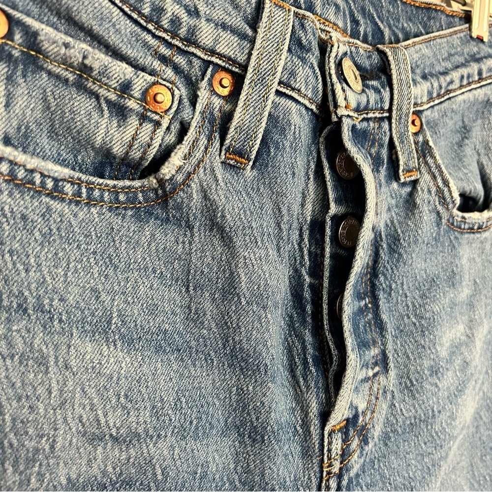 Levi’s Premium‎ 501 Skinny in Jazz Loved Distressed Size 25 - Picture 4 of 10
